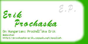 erik prochaska business card